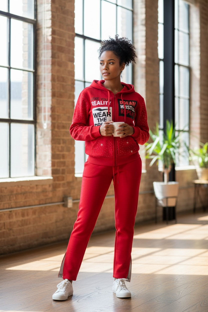 Wear Your Dream. Live Your Reality. Rhinestone Sweatsuit