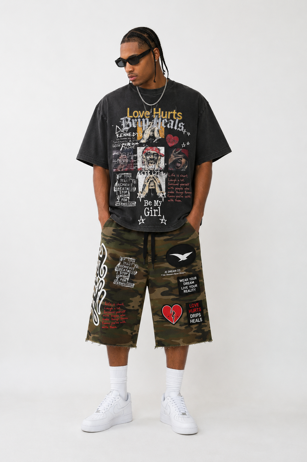 Love💔Hurts Drips Heals Graphic Tee Be My Girl